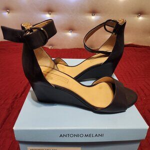 Women's size 7 Navy Ankle-Strap Wedges